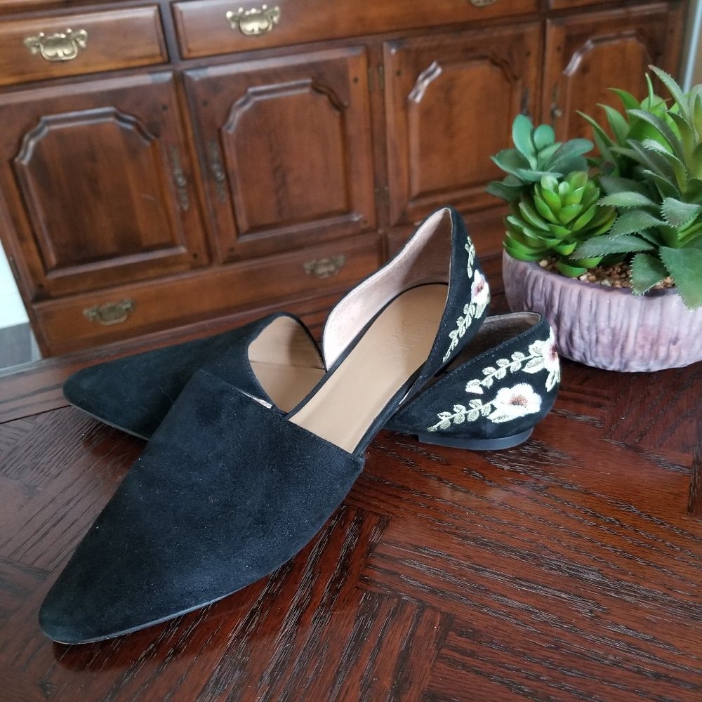 Franco Sarto Black Flat Sandal size 9